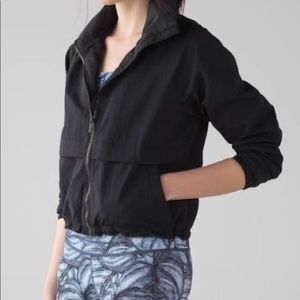 Lululemon Cropped Black Rain Jacket